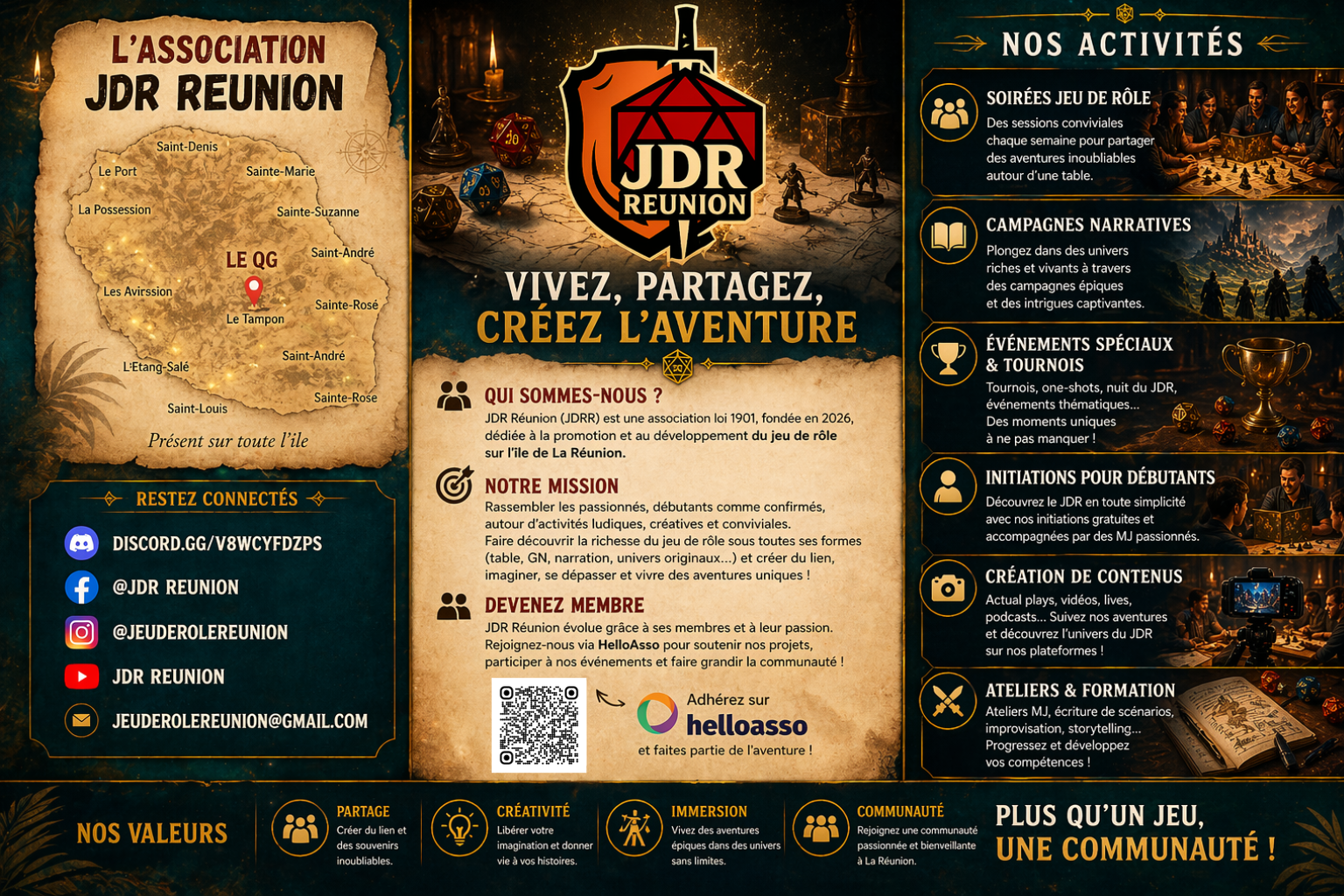 Plaquette JDR Réunion — Nos activités